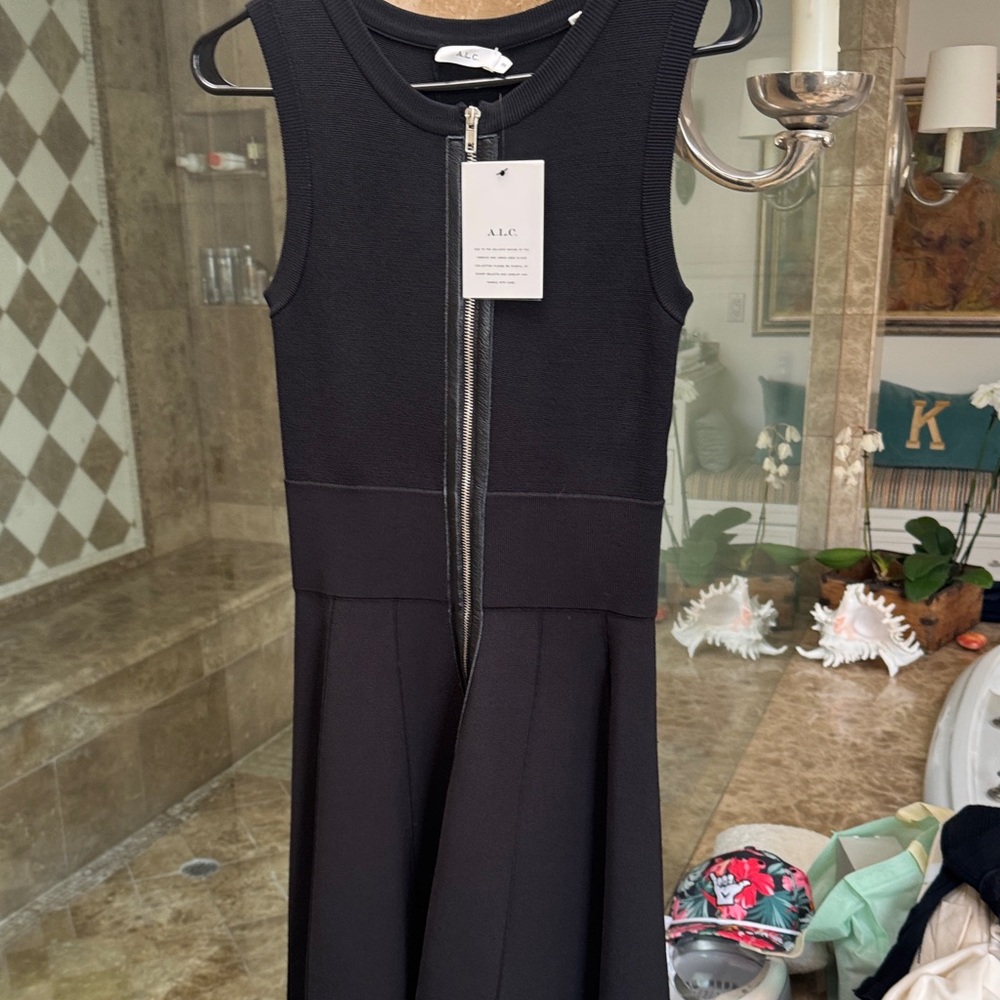 A.L.C. Black Dress with Zipper Detail